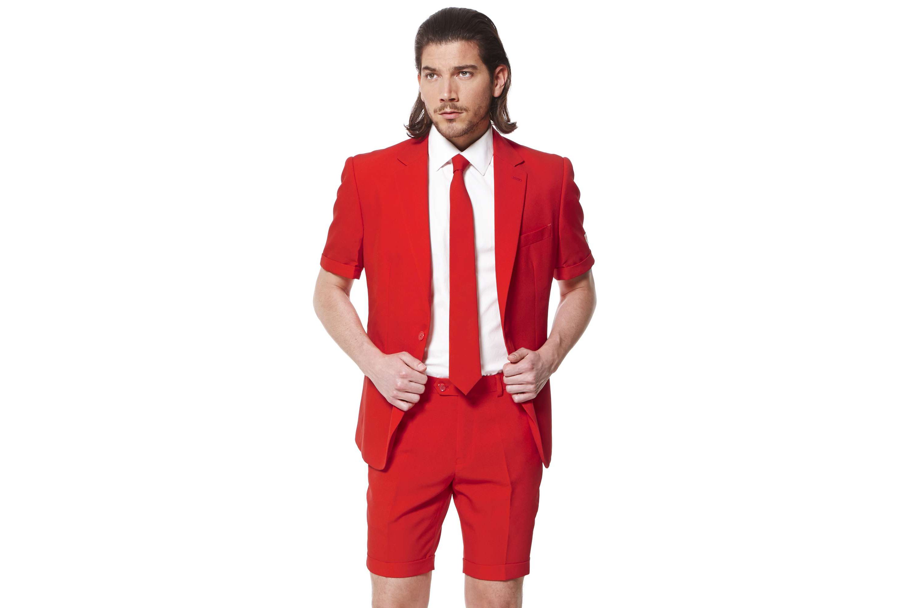 SUMMER Red Devil 2 Piece Suit + Tie