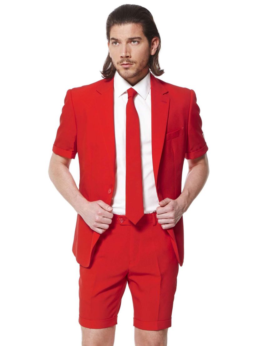 SUMMER Red Devil 2 Piece Suit + Tie