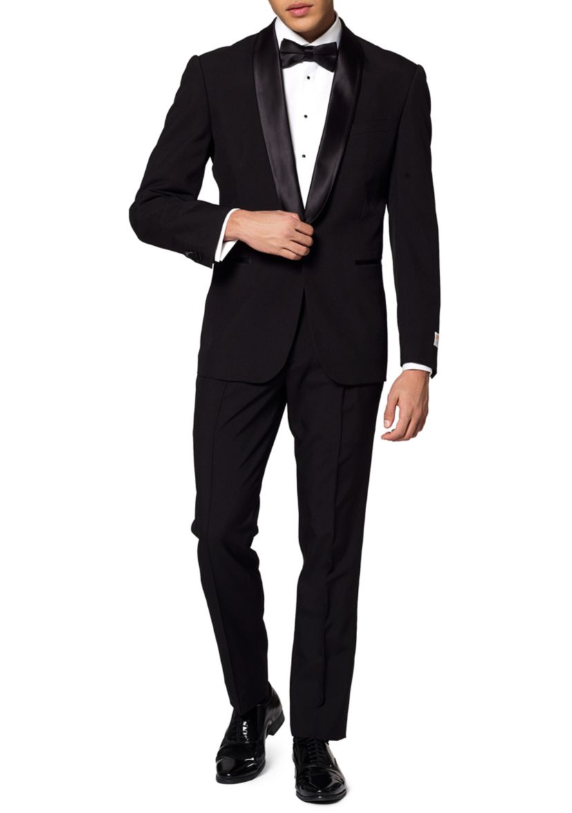 Jet Set Black Tuxedo 2 Piece Tuxedo + Bow Tie