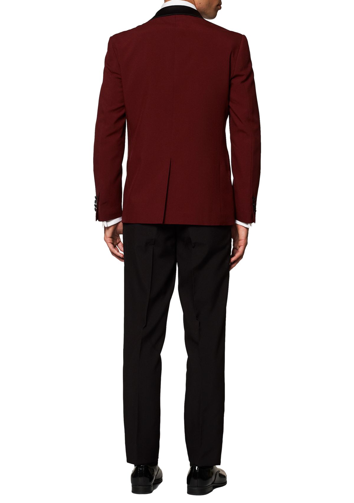 Hot Burgundy Tuxedo 2 Piece Tuxedo + Bow Tie