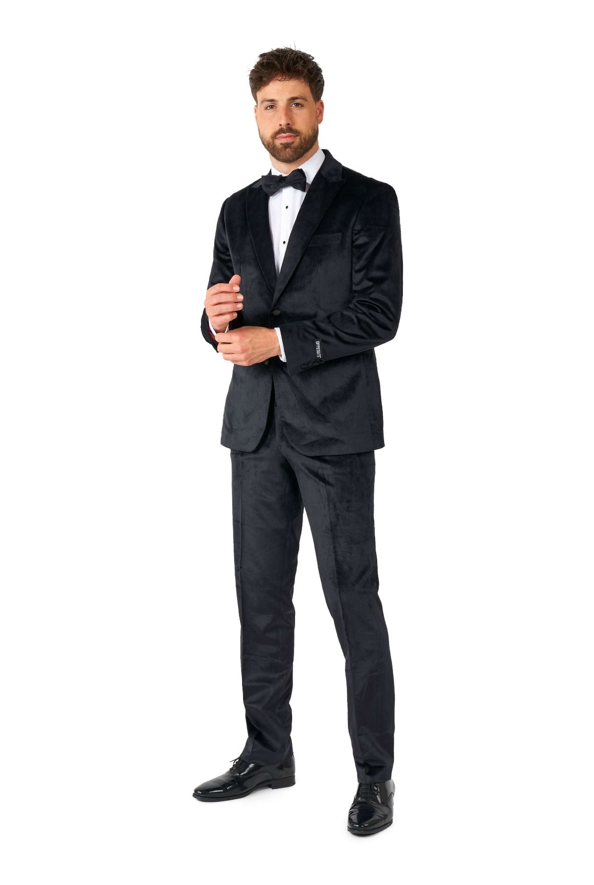 Midnight Black Velvet Tuxedo 2 Piece Tuxedo + Bow Tie