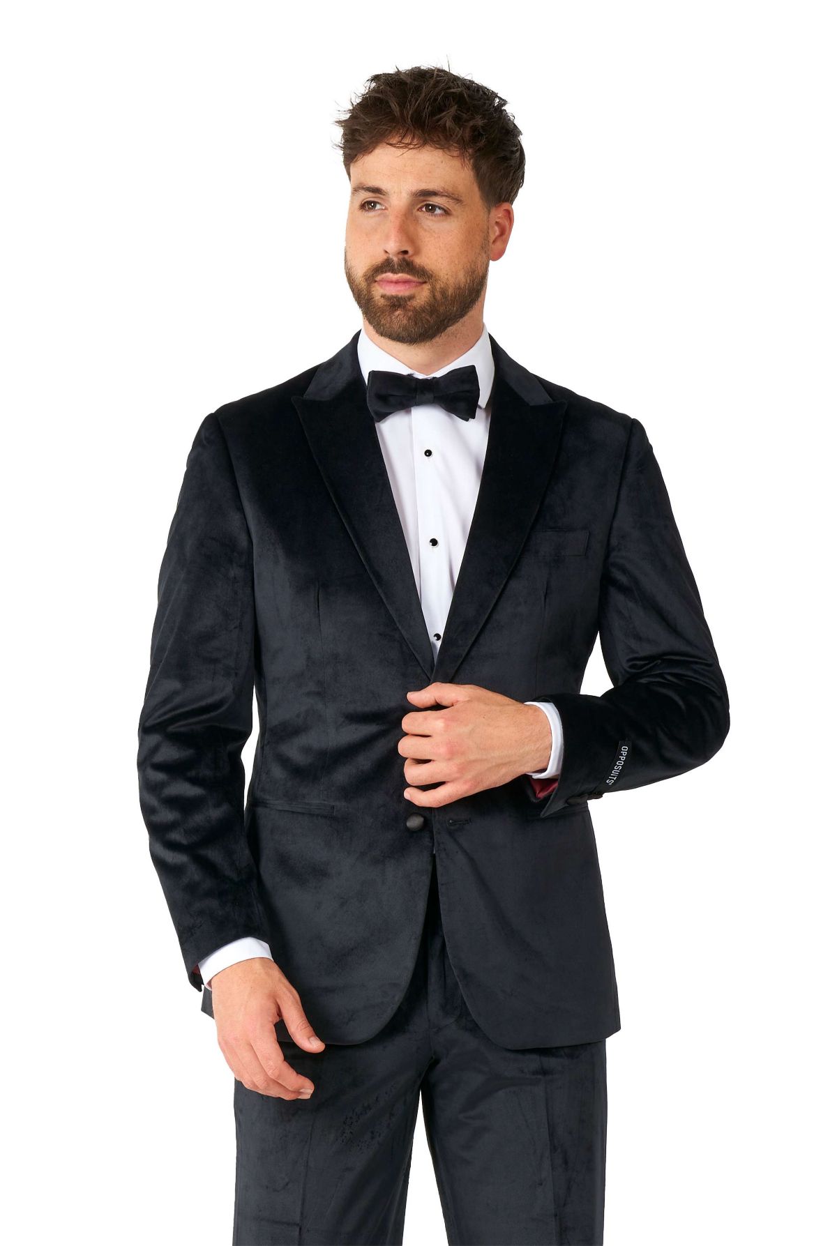 Midnight Black Velvet Tuxedo 2 Piece Tuxedo + Bow Tie