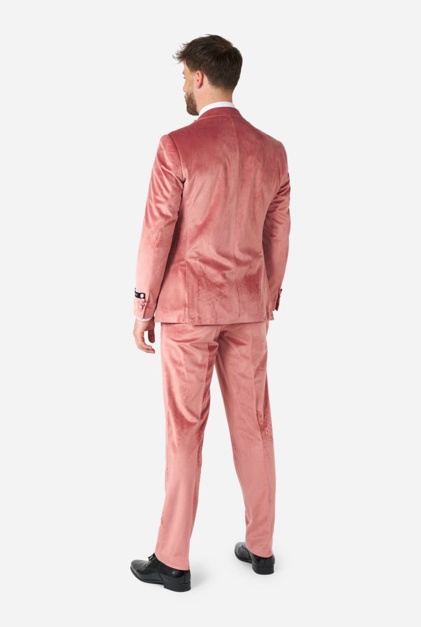 Vintage Pink Velvet Tuxedo 2 Piece Tuxedo + Bow Tie
