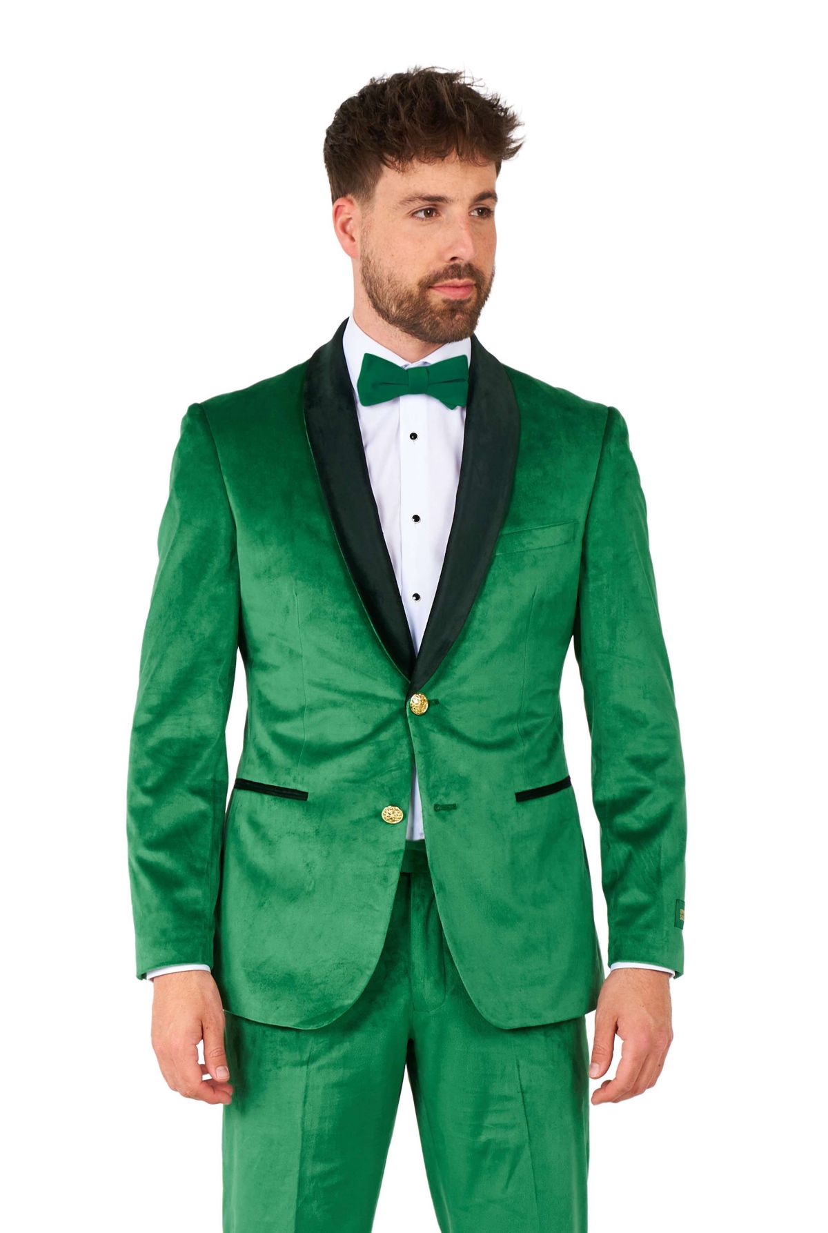 Velvet Verdant   2 Piece Tuxedo + Bow Tie