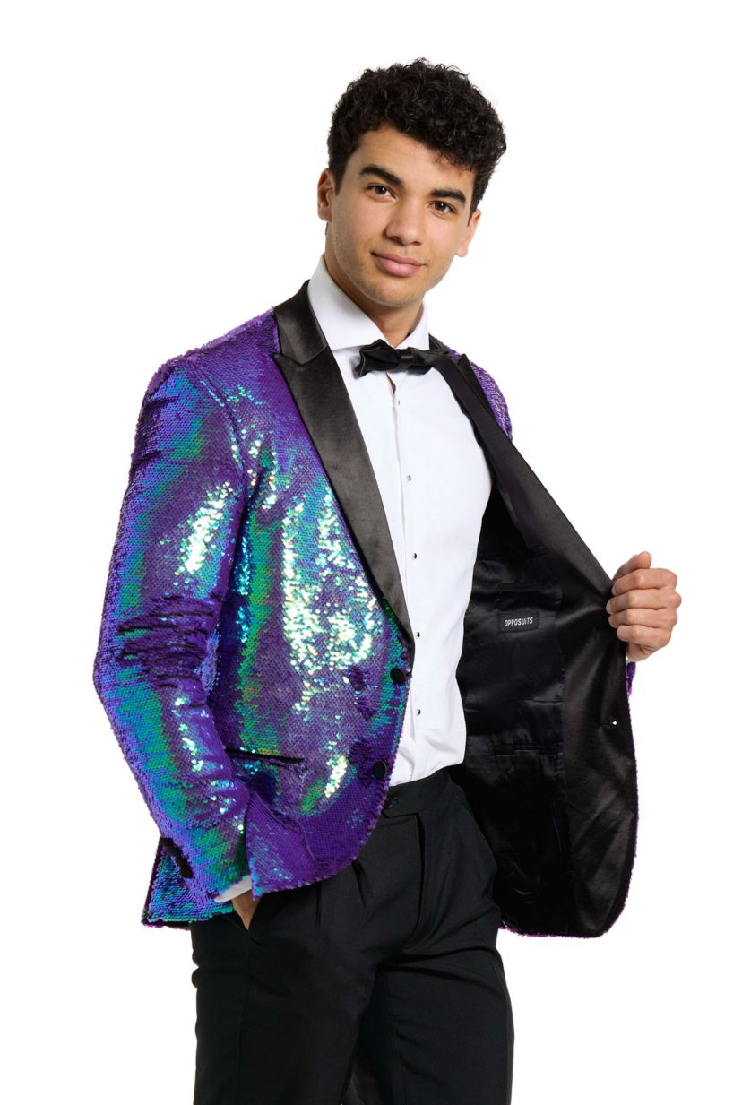 Sapphire Sequins   2 Piece Tuxedo + Bow Tie