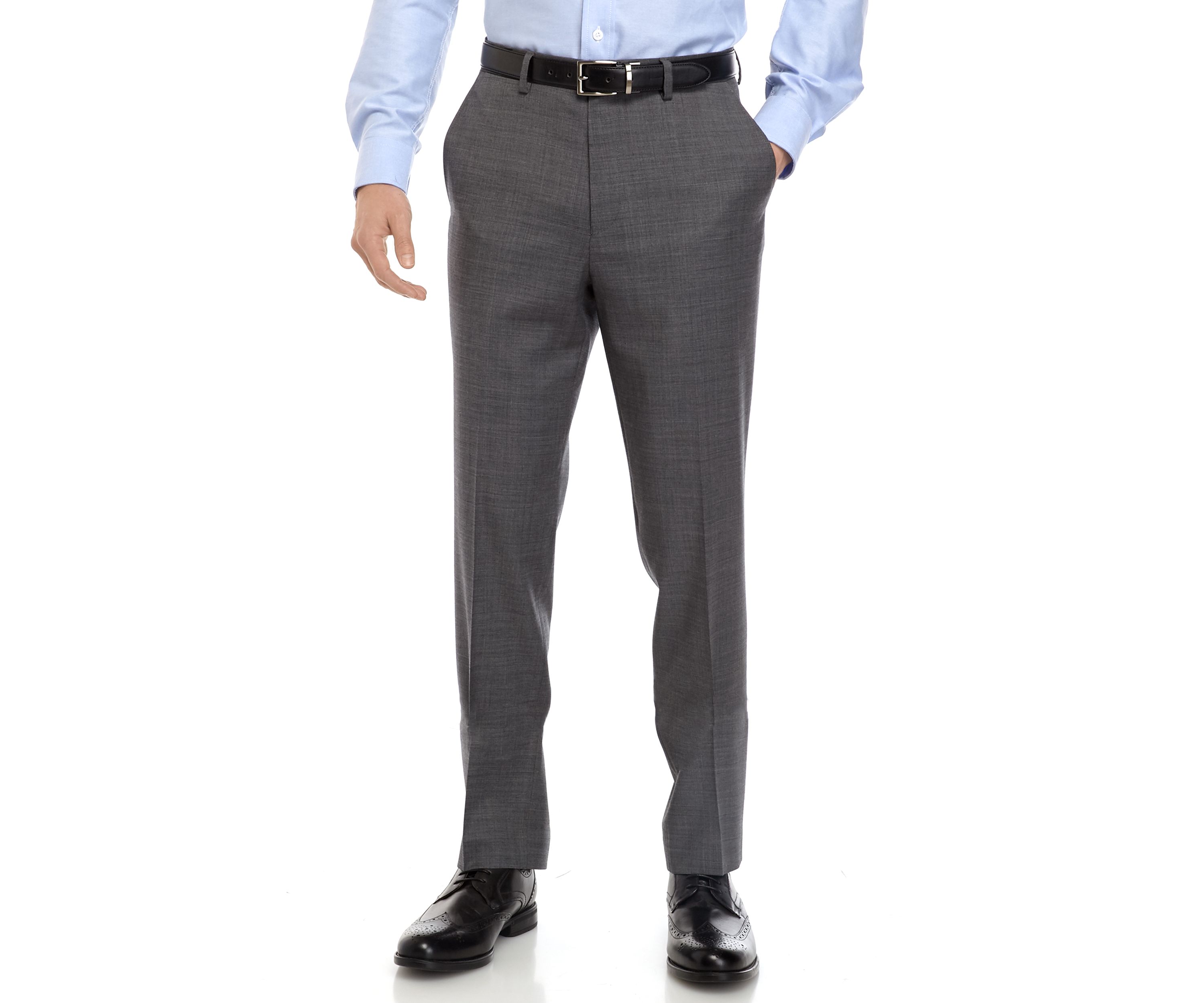 Gray Sharkskin Stretch Suit Separate Pants