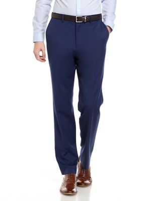 Navy Diamond Stretch Dress Pants