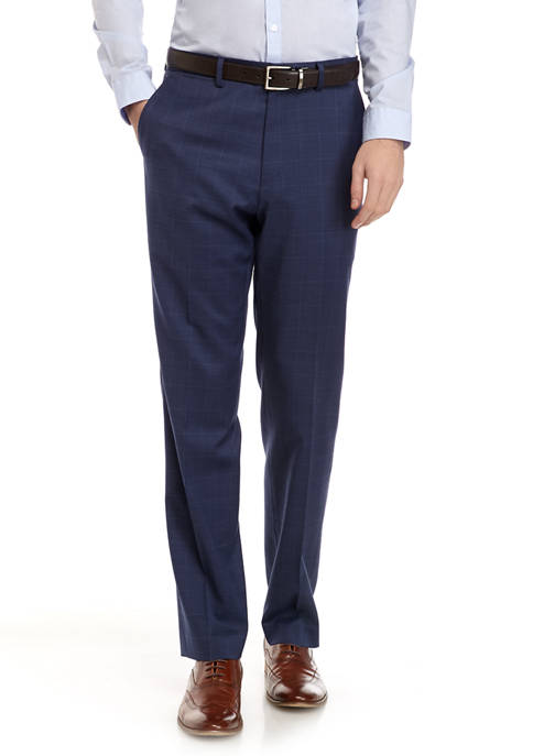Crown & Ivy™ Navy Windowpane Stretch Suit Separate
