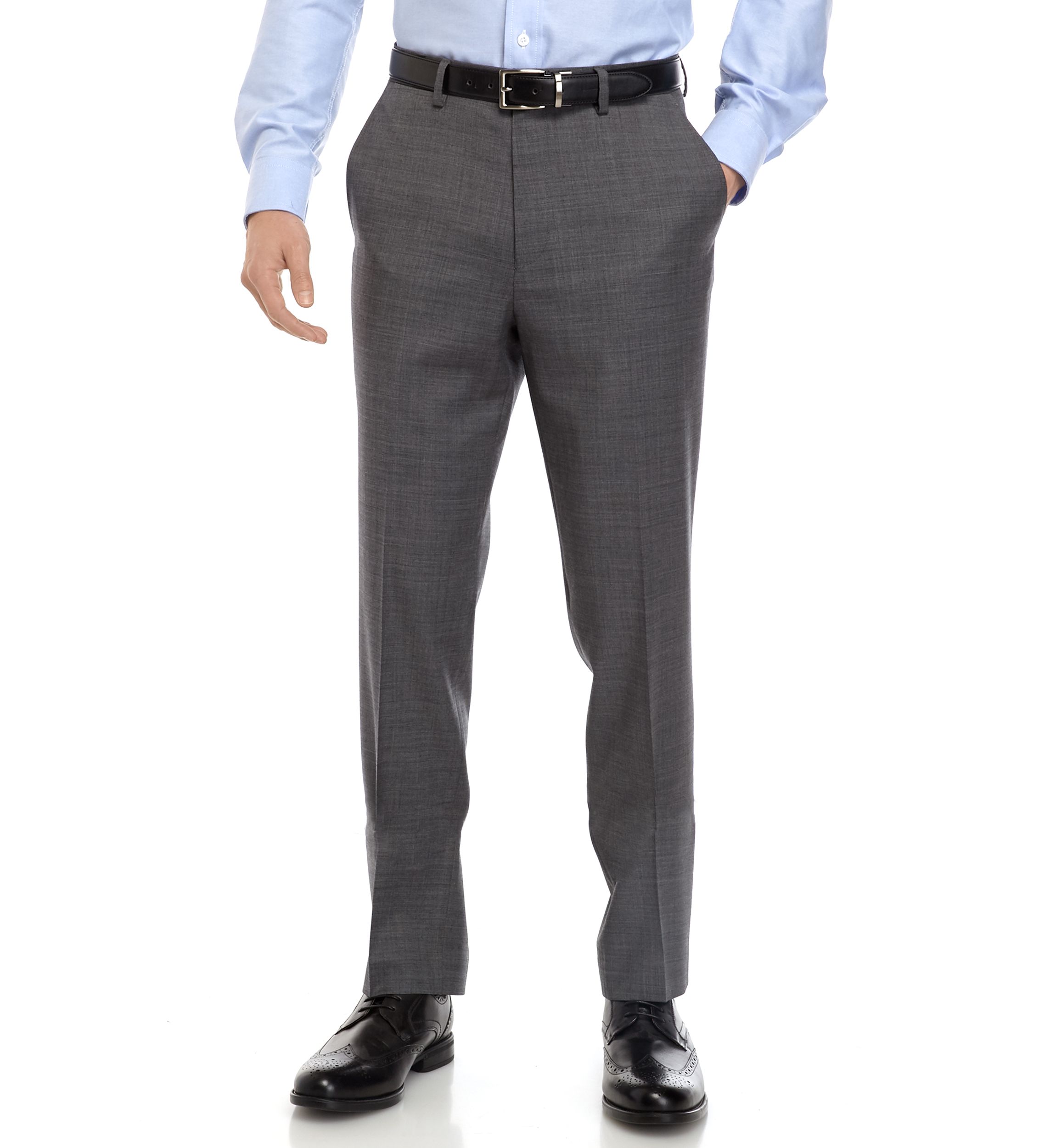 Big & Tall Gray Sharkskin Stretch Pants