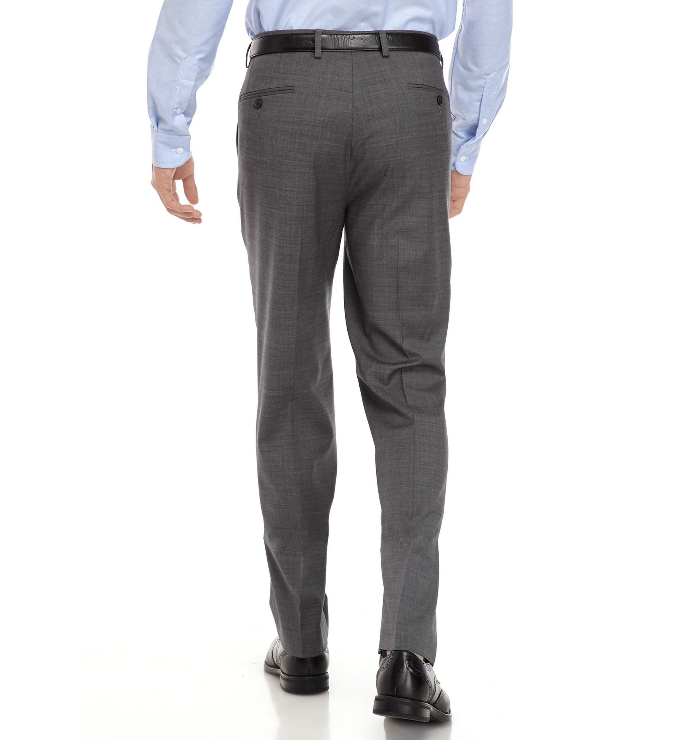 Big & Tall Gray Sharkskin Stretch Pants