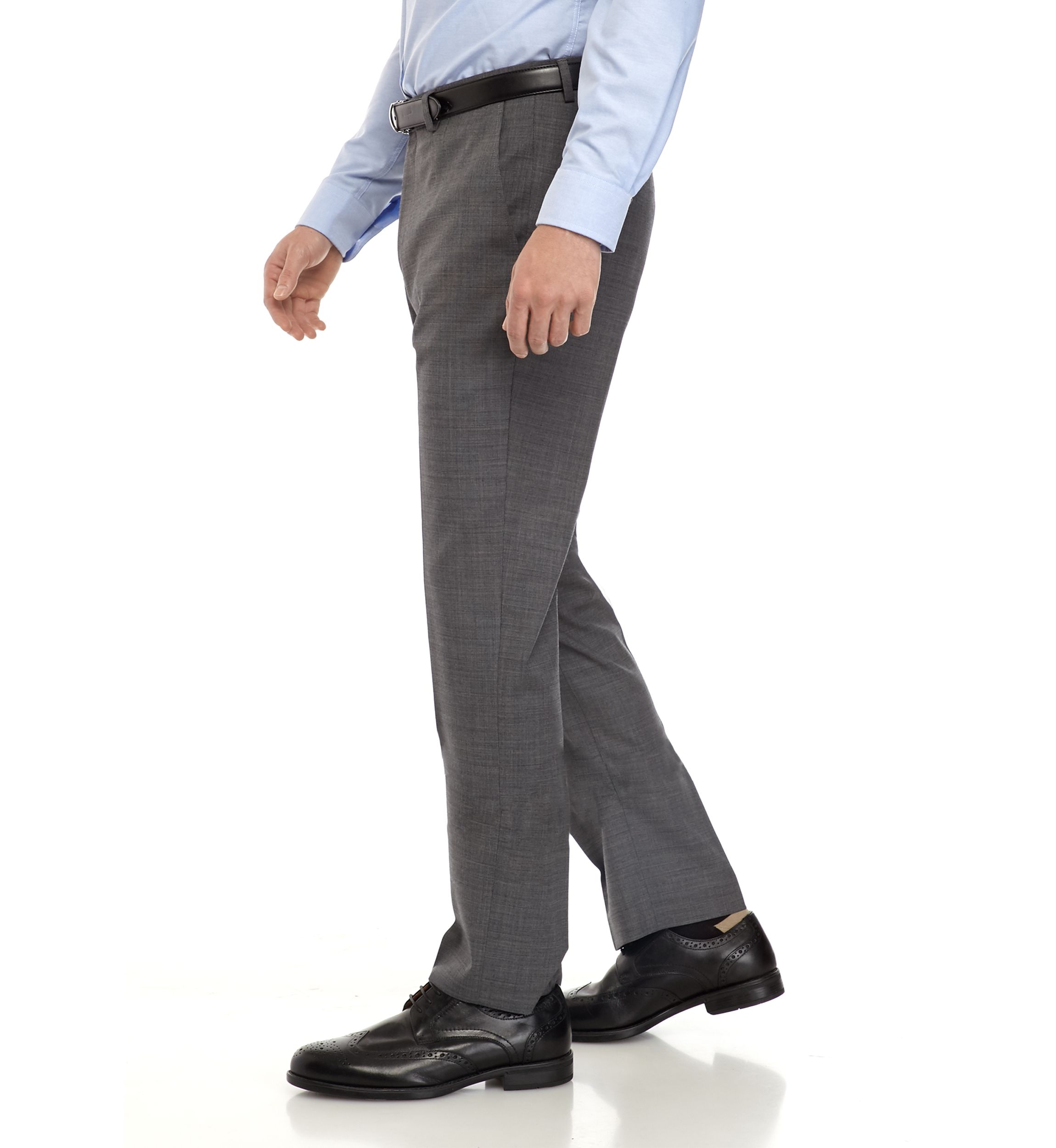 Big & Tall Gray Sharkskin Stretch Pants