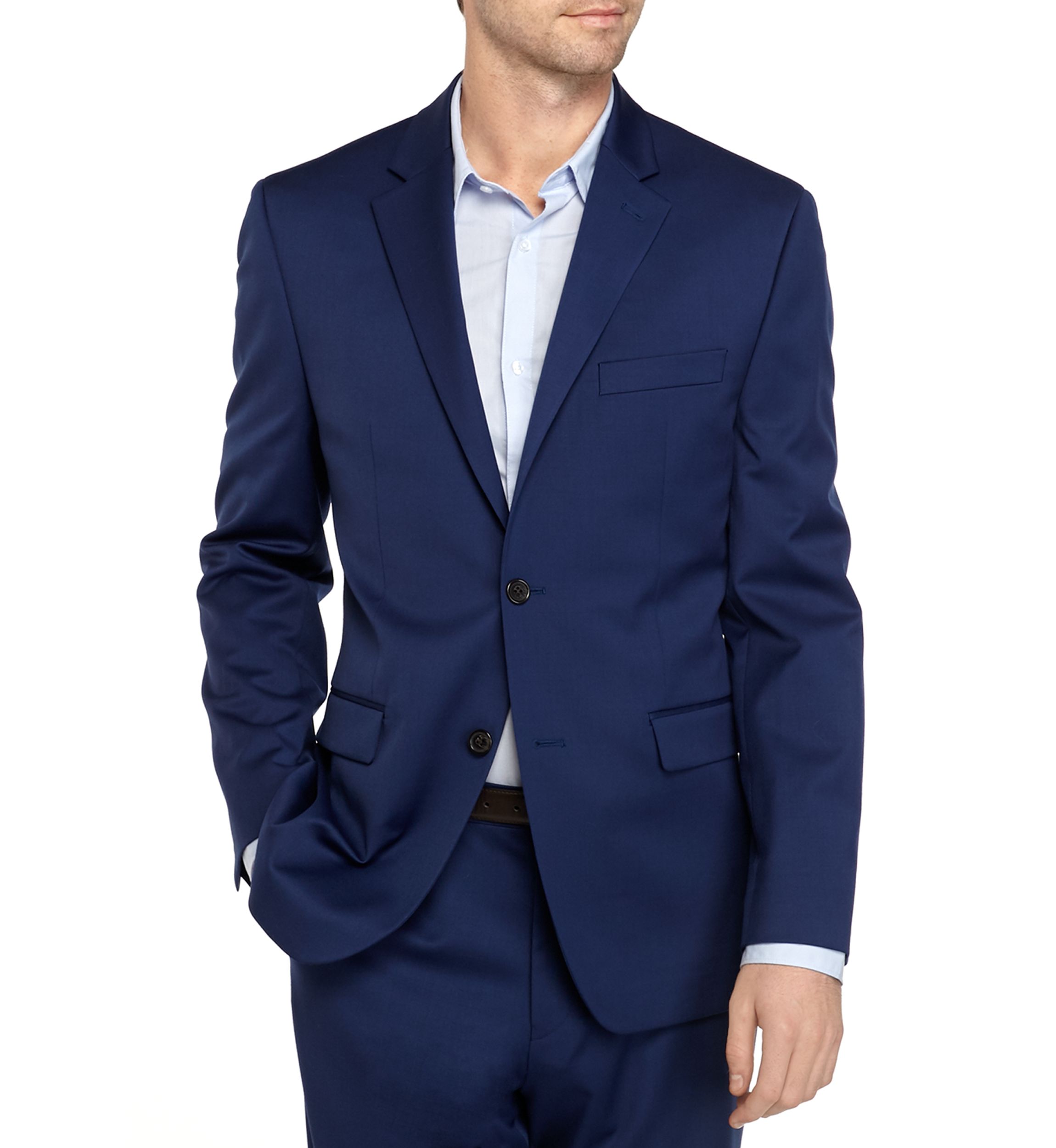 Blue Stretch Suit Separate Coat