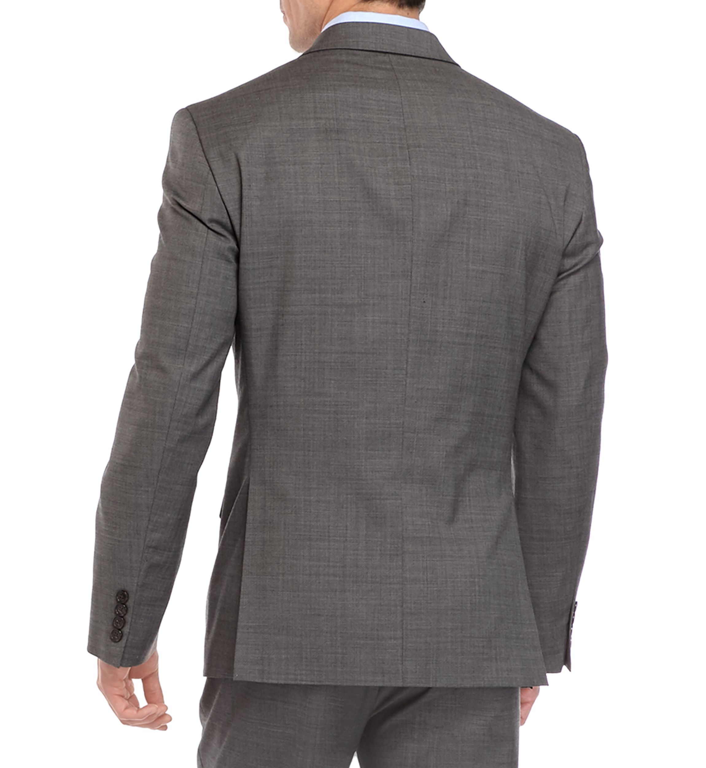 Big & Tall Gray Sharkskin Stretch Coat