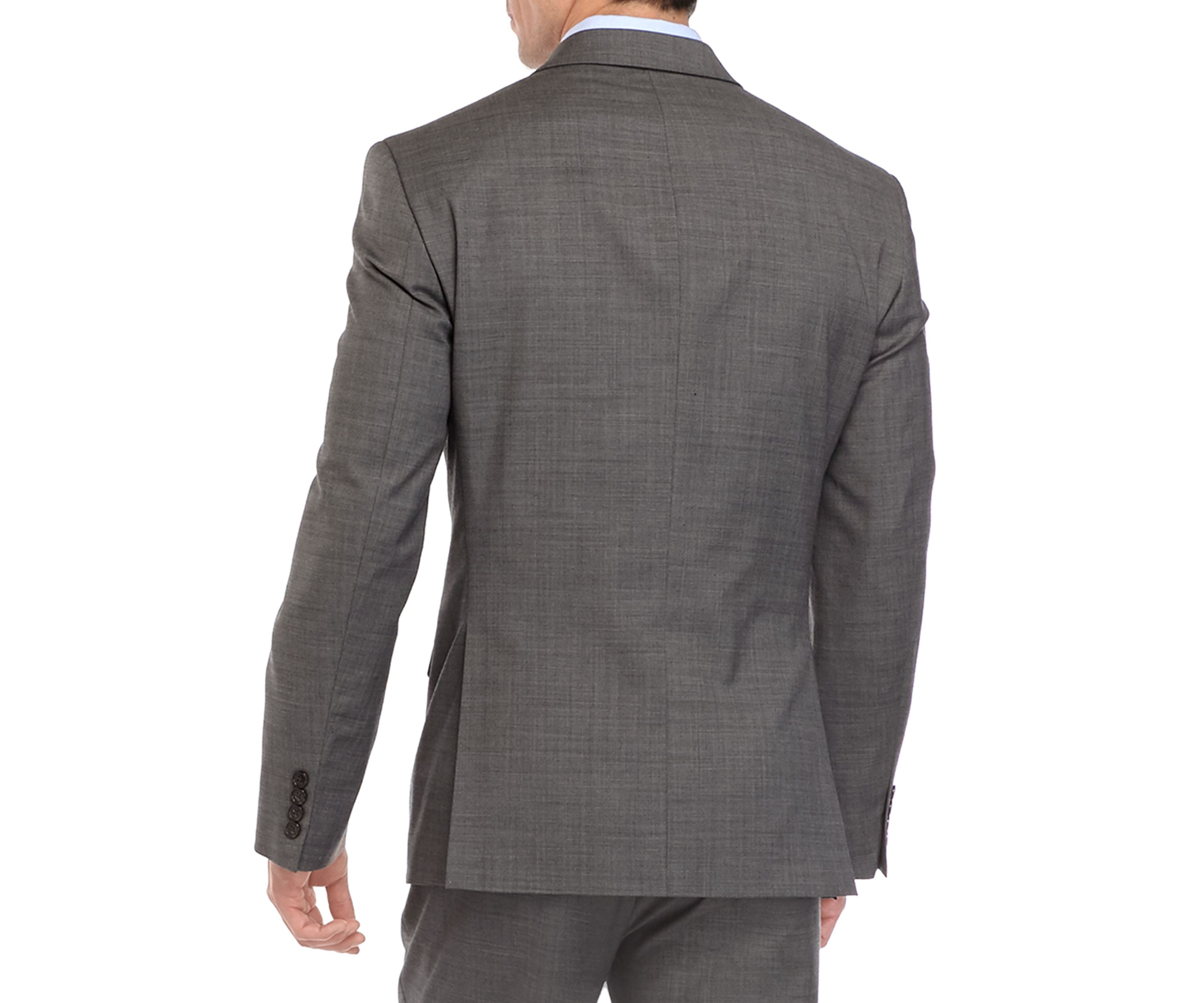 Big & Tall Gray Sharkskin Stretch Coat