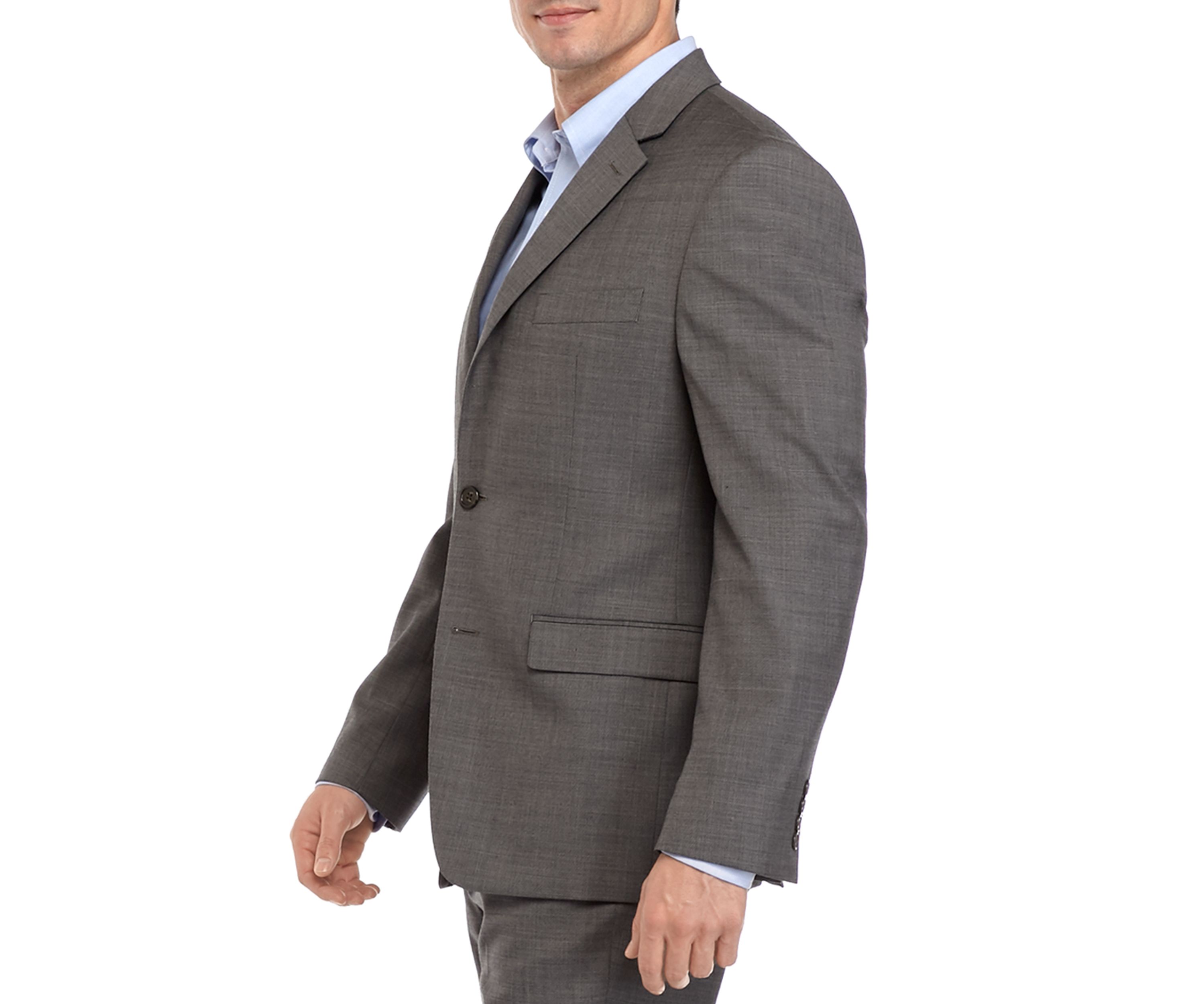 Big & Tall Gray Sharkskin Stretch Coat