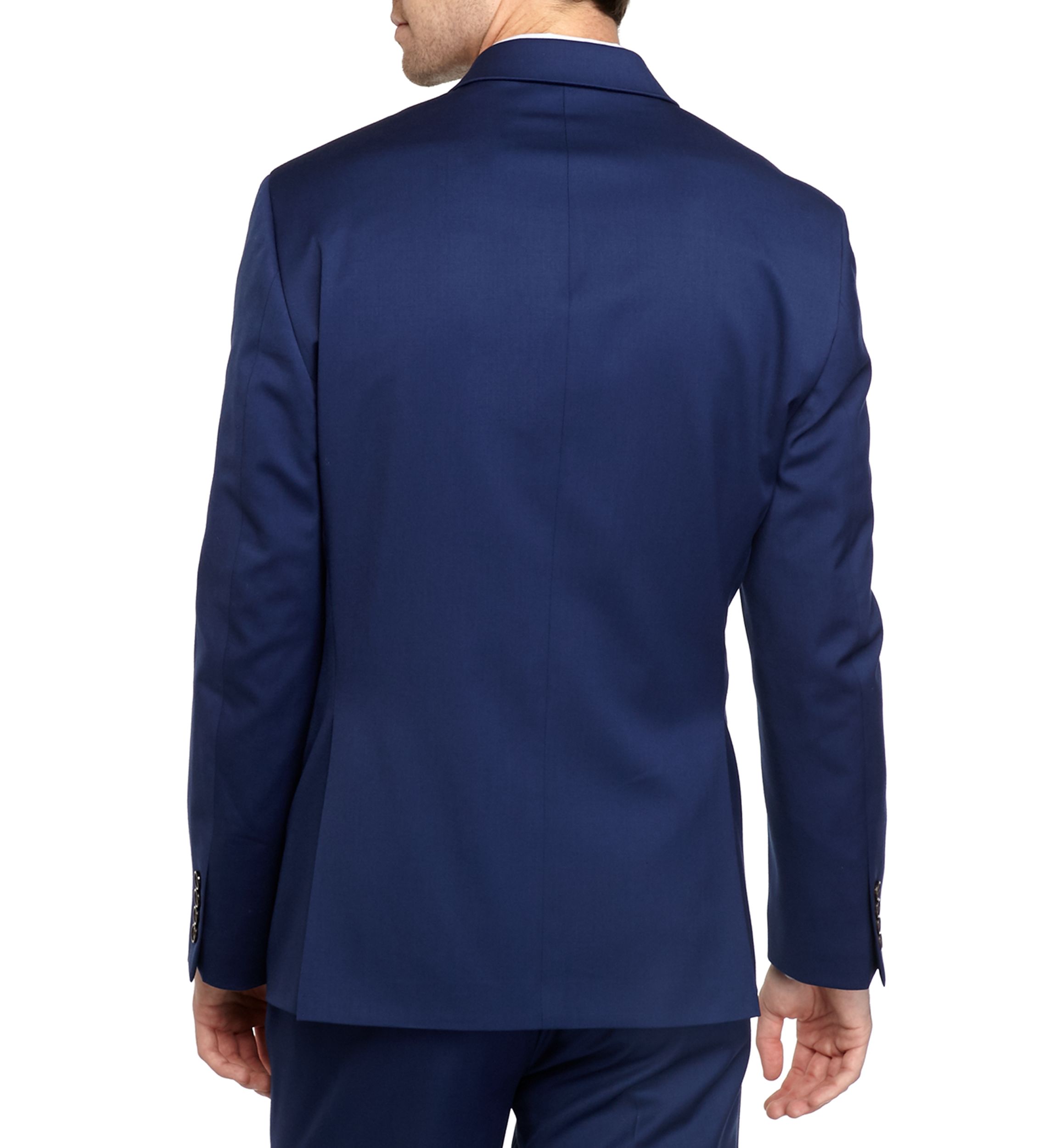 Big & Tall Solid Blue Stretch Coat