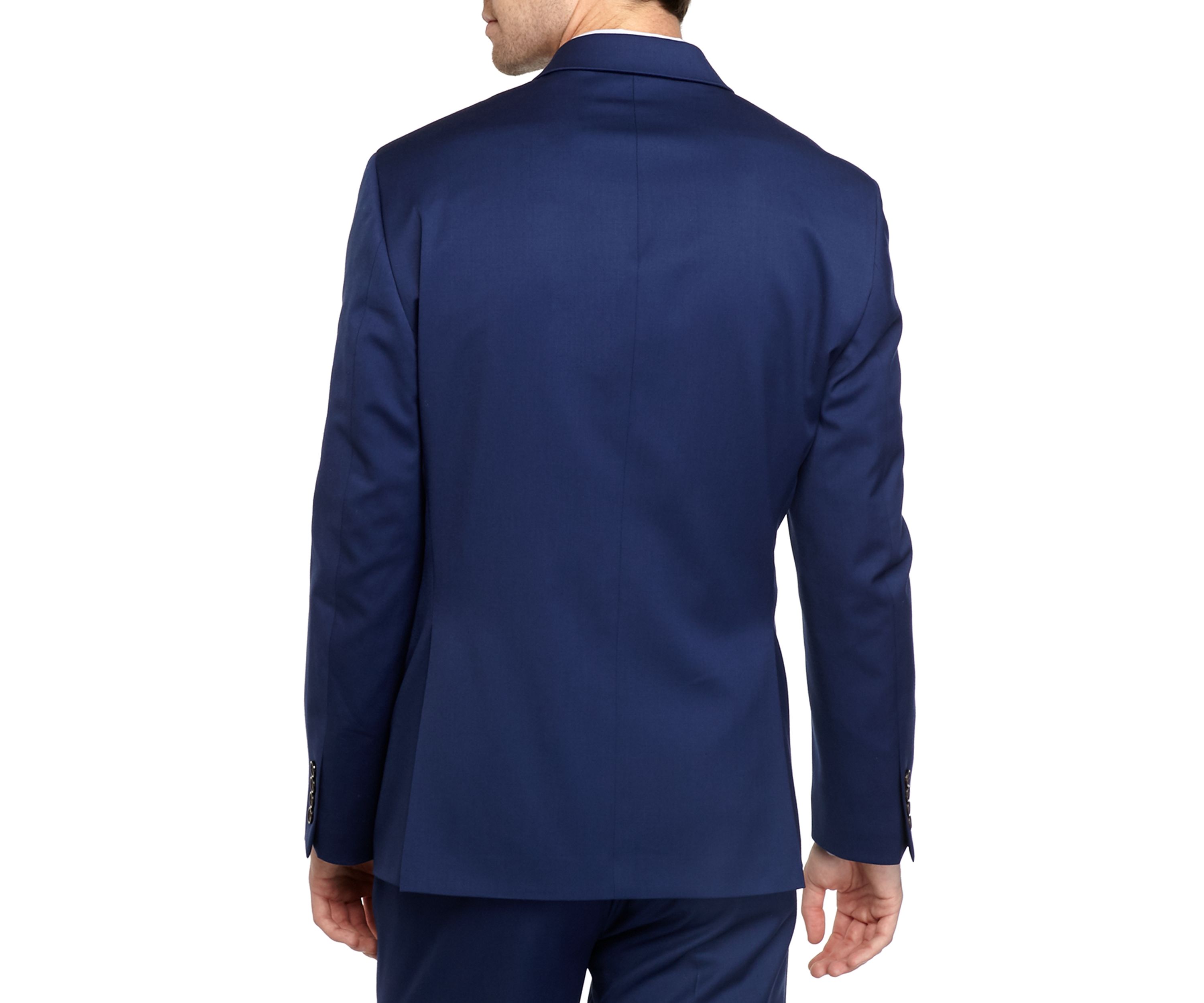 Big & Tall Solid Blue Stretch Coat