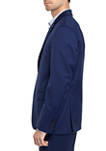 Big & Tall Solid Blue Stretch Coat