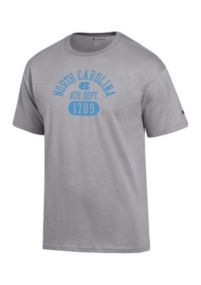 Champion Men's NCAA North Carolina Tar Heels Jersey Short Sleeve Graphic T-Shirt, Gray, XL