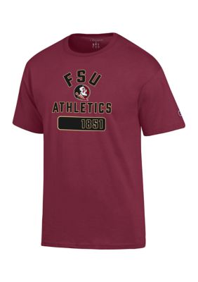 Champion Men's NCAA Florida State Seminoles Jersey Short Sleeve Graphic T-Shirt, Red, Large