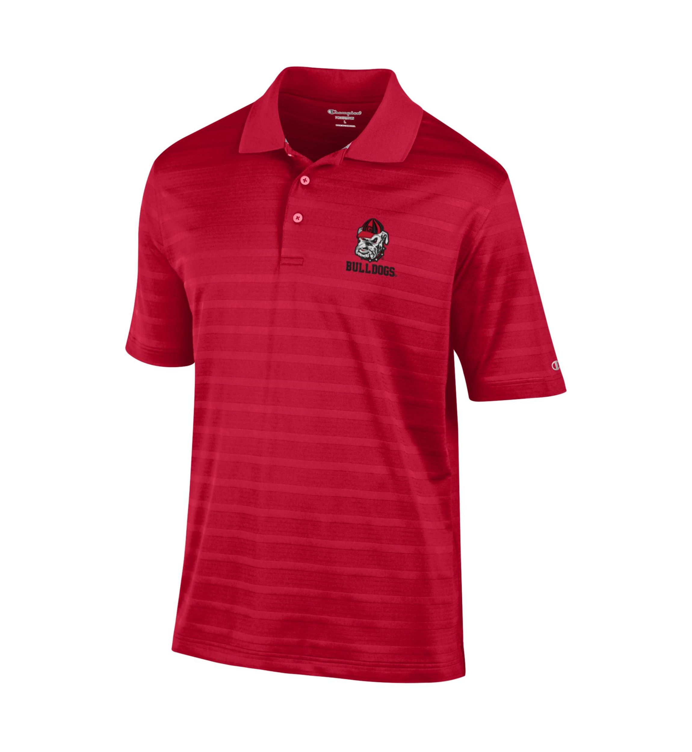 NCAA Georgia Bulldogs Solid Textured Polo Shirt