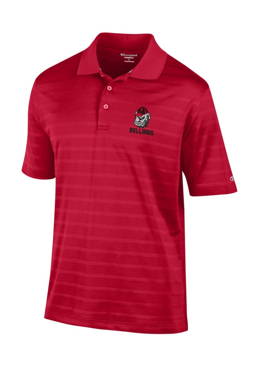 NCAA Georgia Bulldogs Solid Textured Polo Shirt
