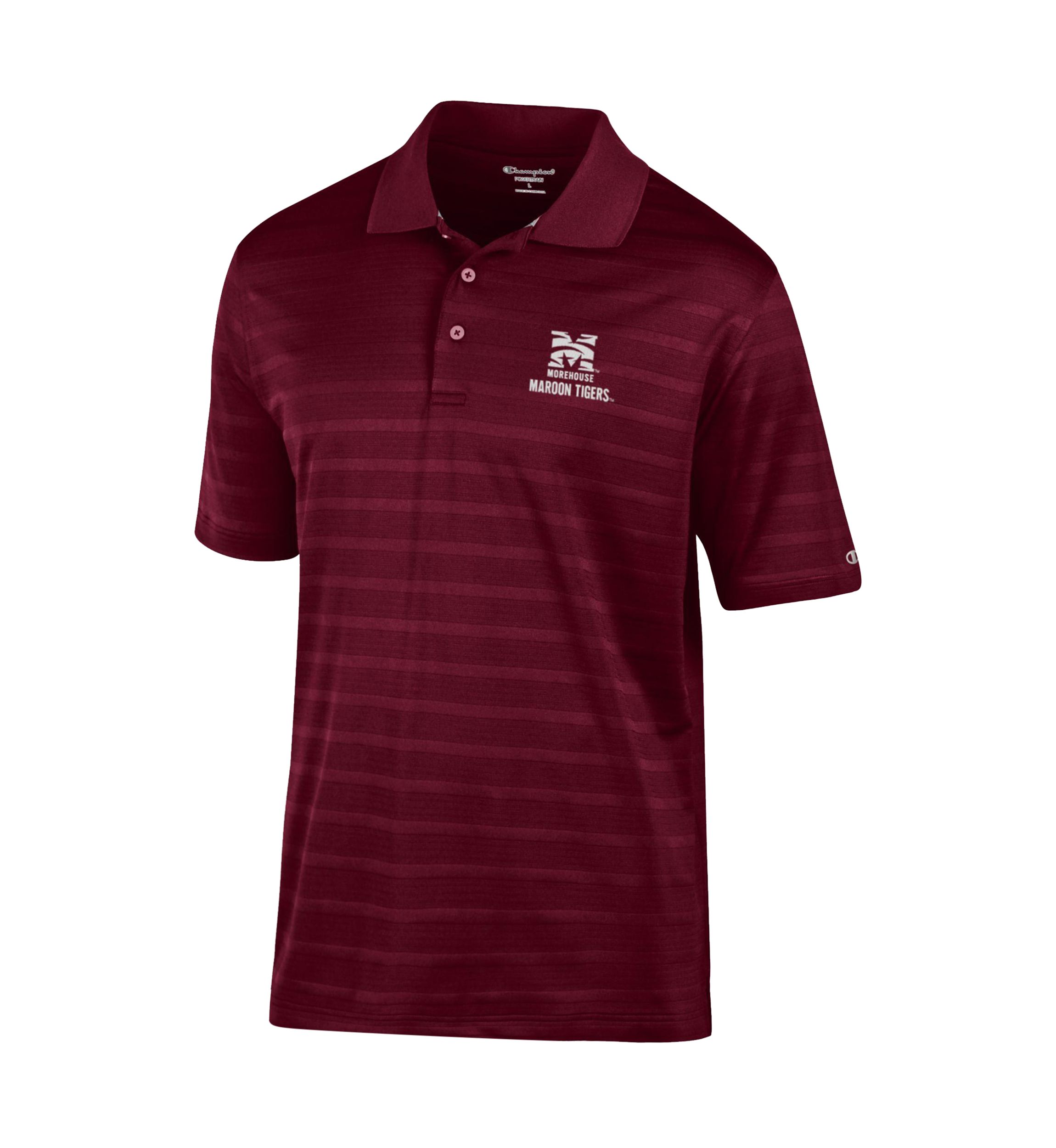 NCAA Morehouse Maroon Tigers Solid Textured Polo Shirt