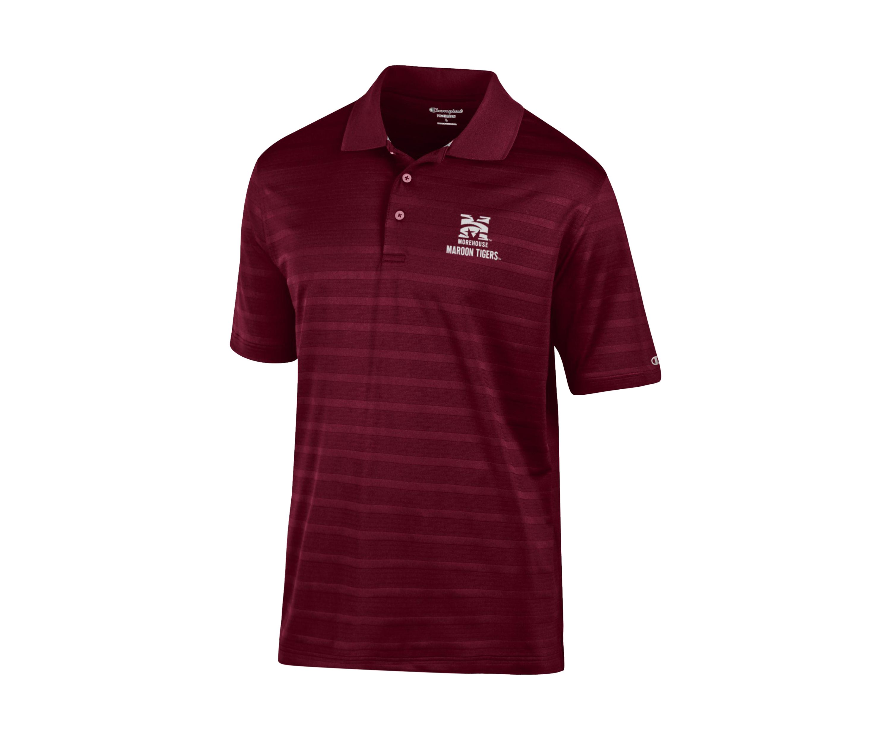 NCAA Morehouse Maroon Tigers Solid Textured Polo Shirt