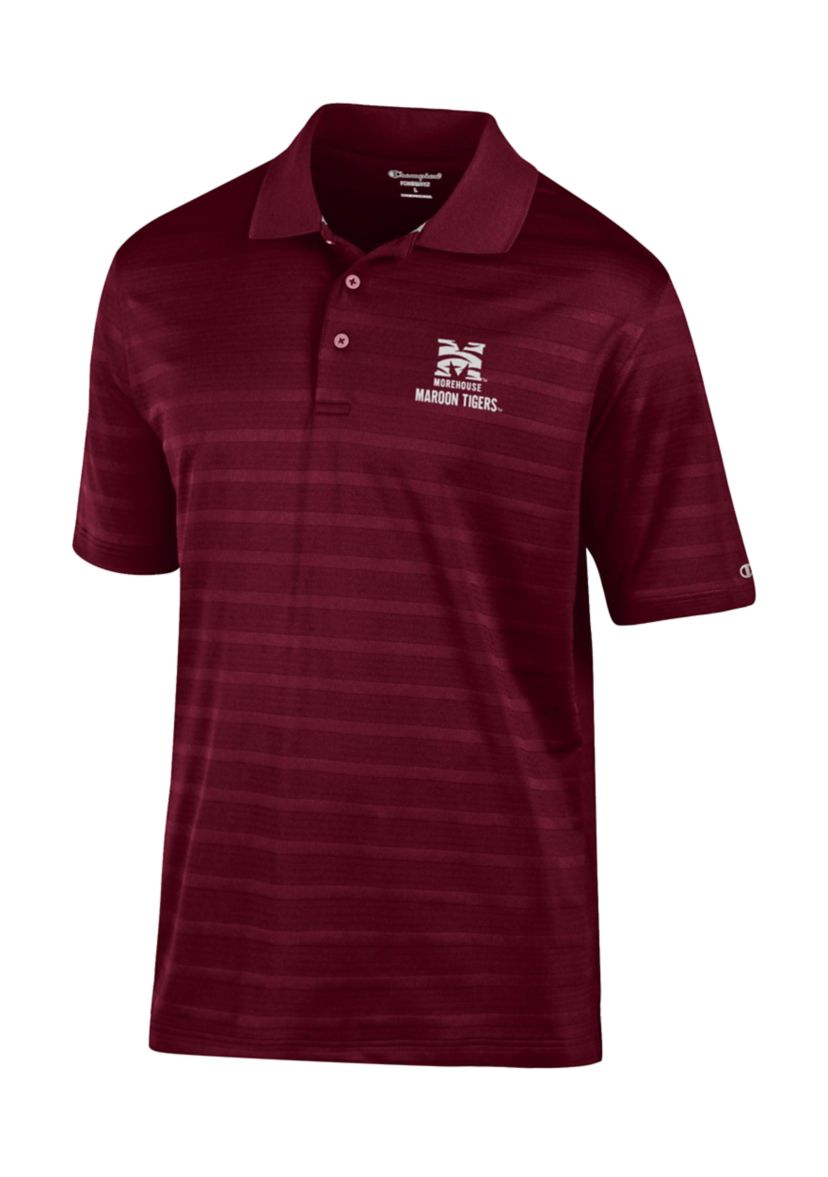 NCAA Morehouse Maroon Tigers Solid Textured Polo Shirt