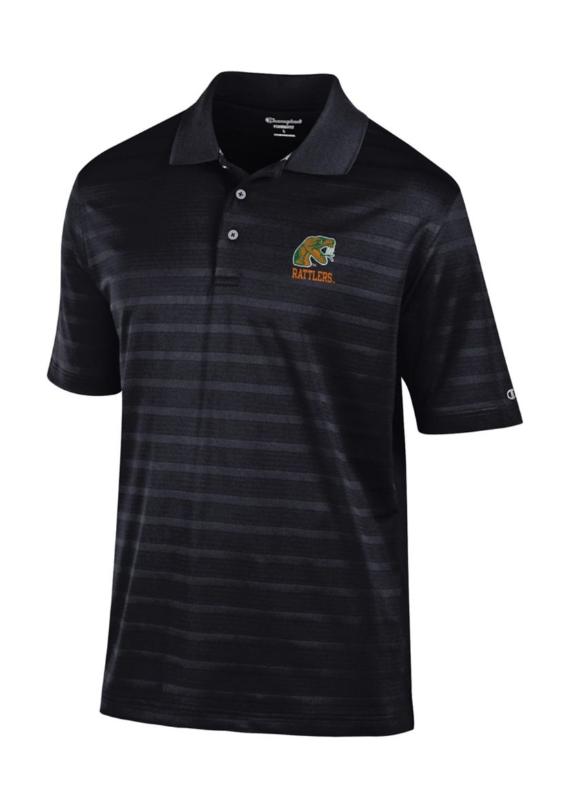 NCAA Florida A&M Rattlers Solid Textured Polo Shirt