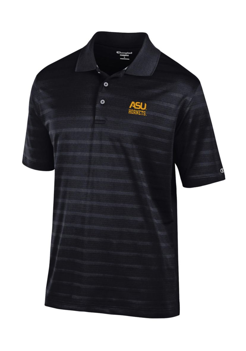 NCAA Alabama State Hornets Solid Textured Polo Shirt