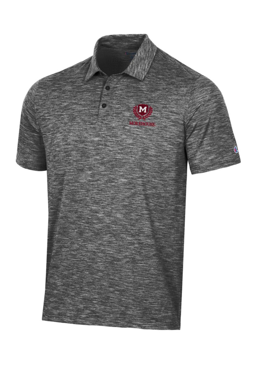 NCAA Morehouse Maroon Tigers Micro Mesh Sport Polo Shirt