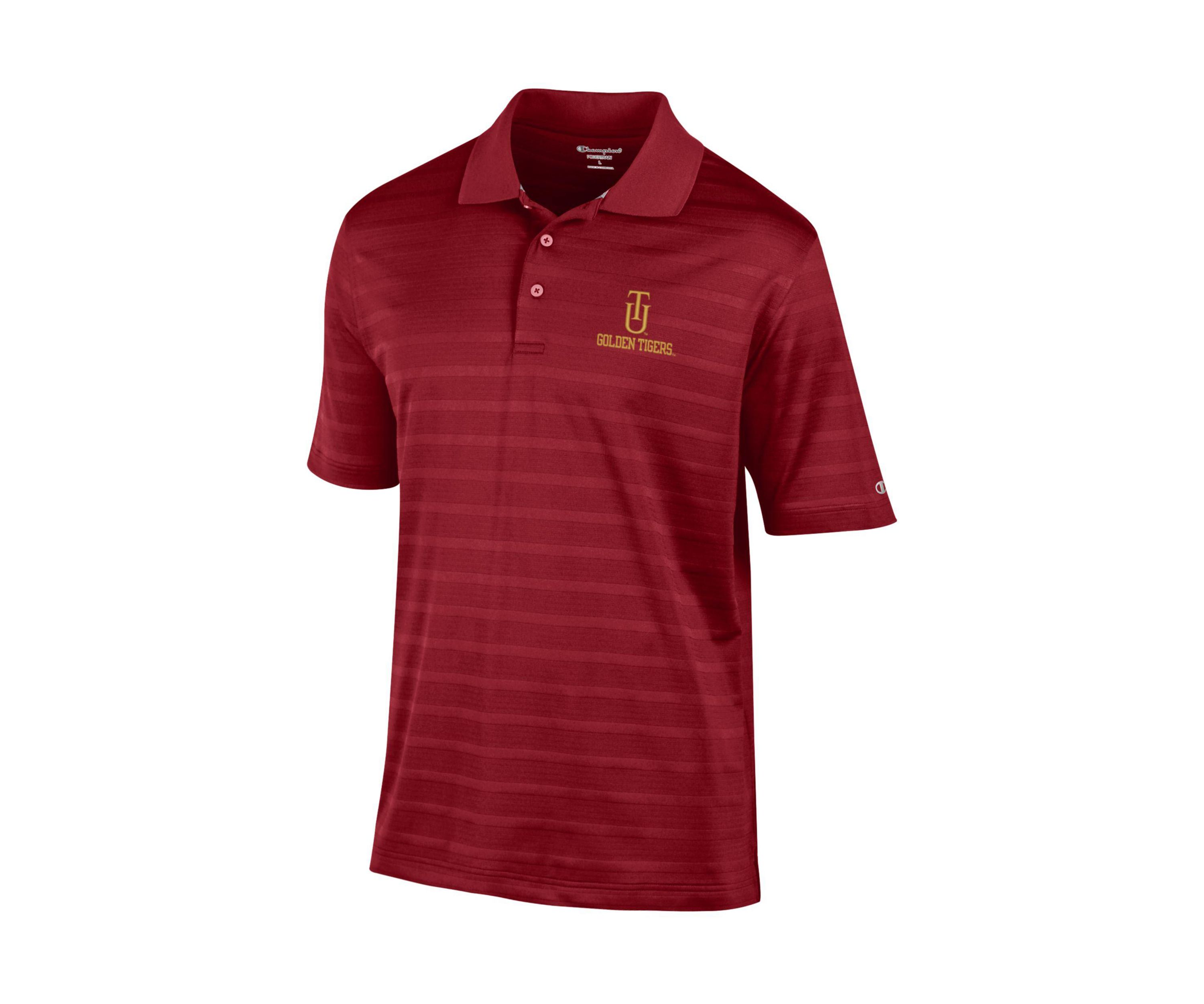 NCAA Tuskegee Golden Tigers Solid Textured Polo Shirt