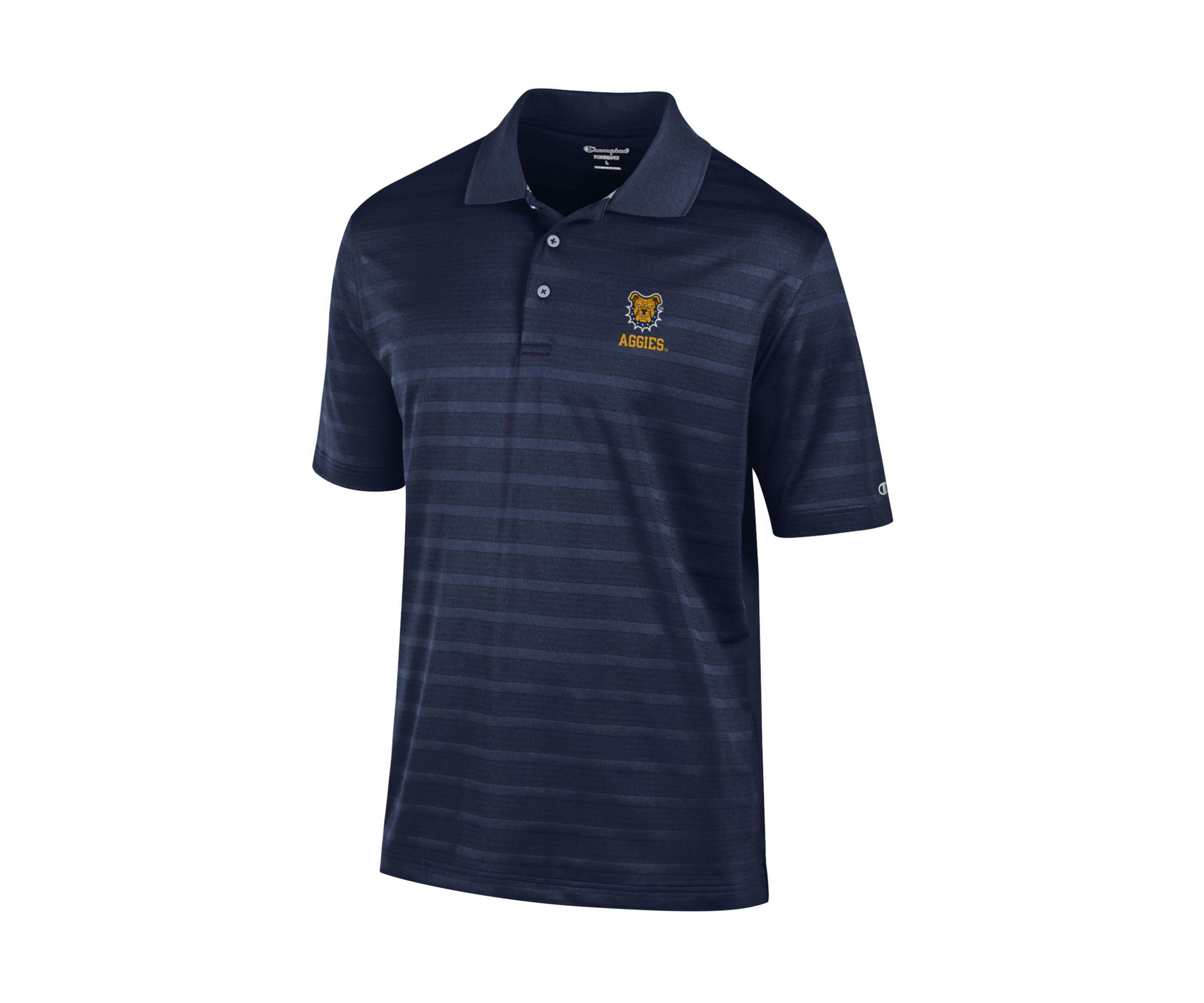 NCAA NC A&T Aggies Solid Textured Polo Shirt