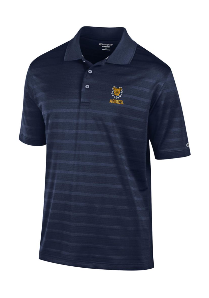 NCAA NC A&T Aggies Solid Textured Polo Shirt