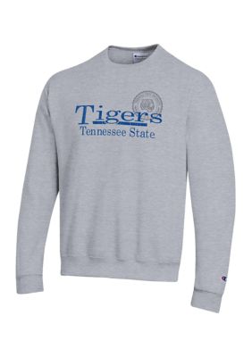 Champion Men's NCAA Tennessee State Tigers Powerblend Crewneck Sweatshirt, Grey, Large