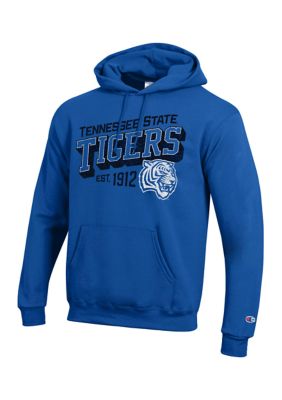 Champion Men's NCAA Tennessee State Tigers Powerblend Hoodie, Blue, Large