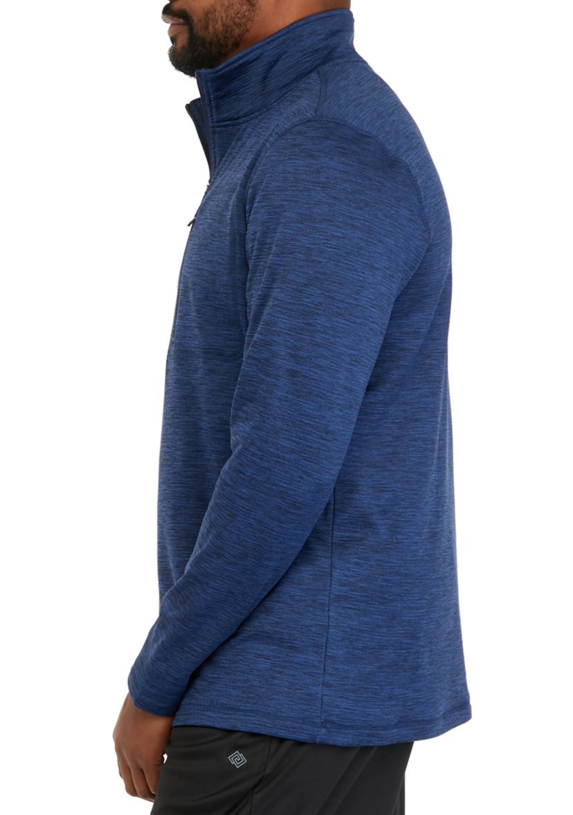 Big & Tall 1/4 Zip Grid Fleece Sweatshirt