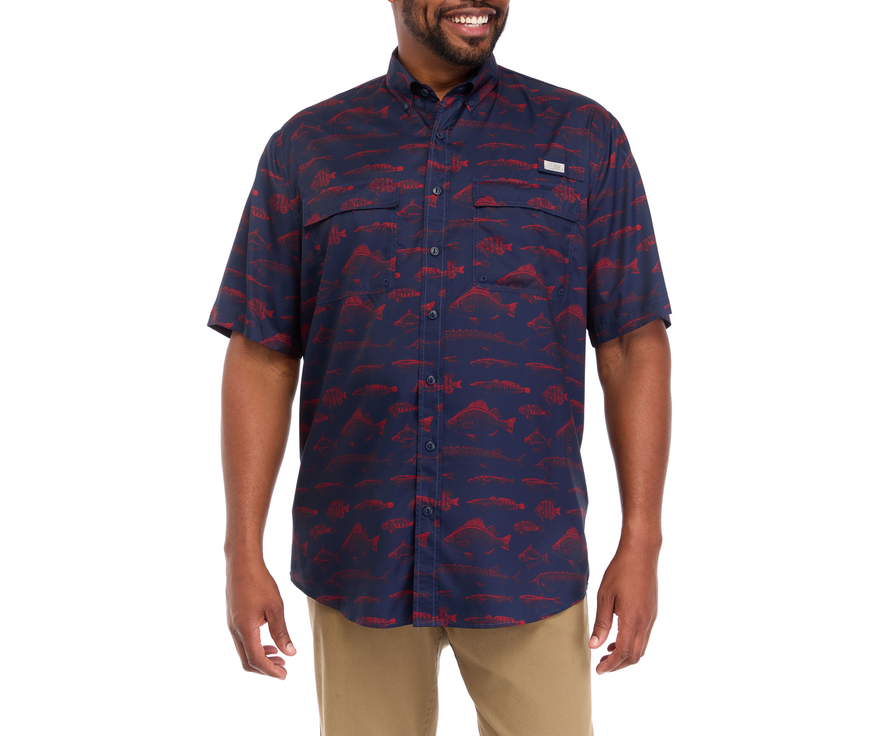 Big & Tall Printed Fishing Shirt