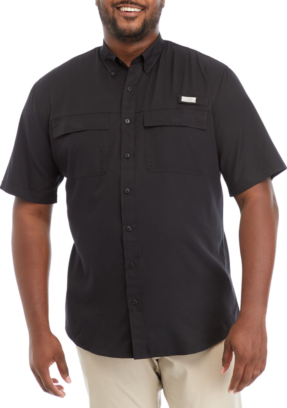 Big & Tall Solid Fishing Shirt 