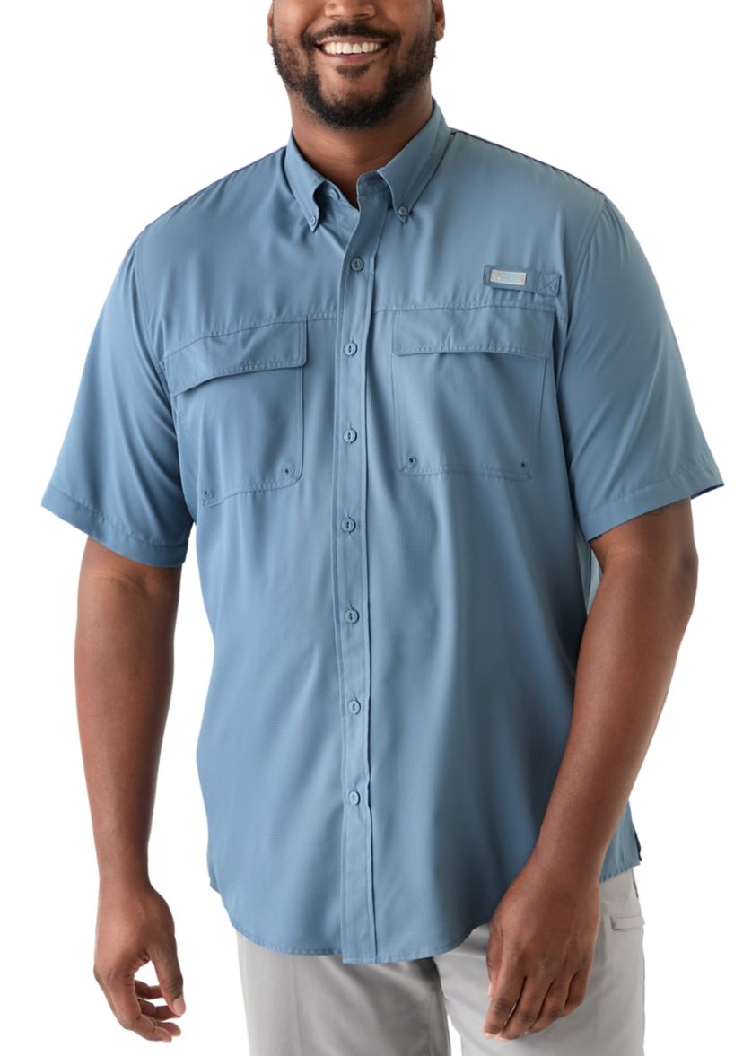 Big & Tall Short Sleeve Solid Fishing Shirt