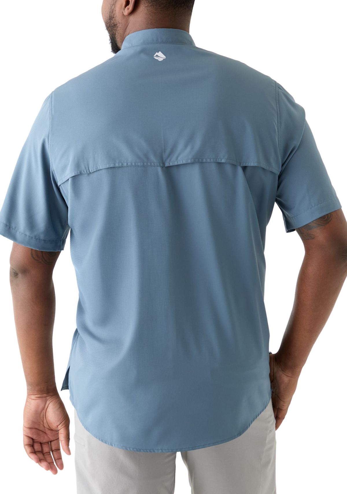 Big & Tall Short Sleeve Solid Fishing Shirt
