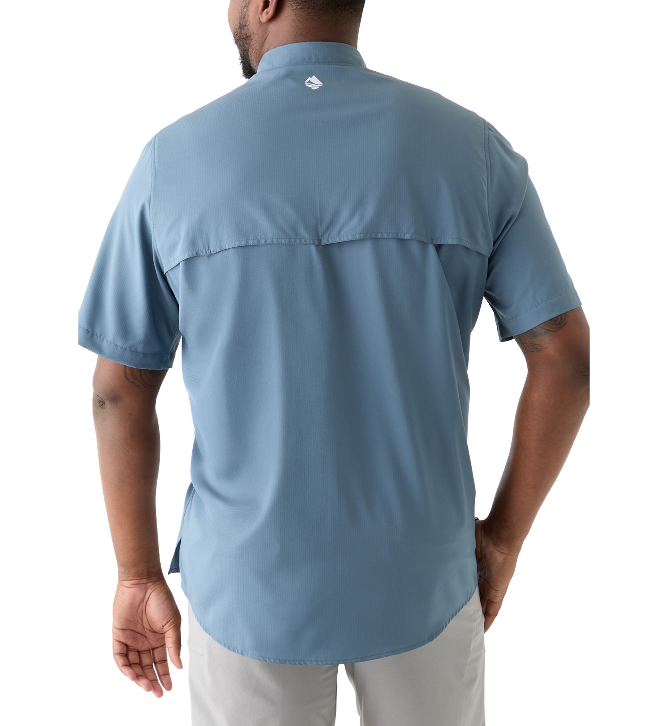 Big & Tall Short Sleeve Solid Fishing Shirt