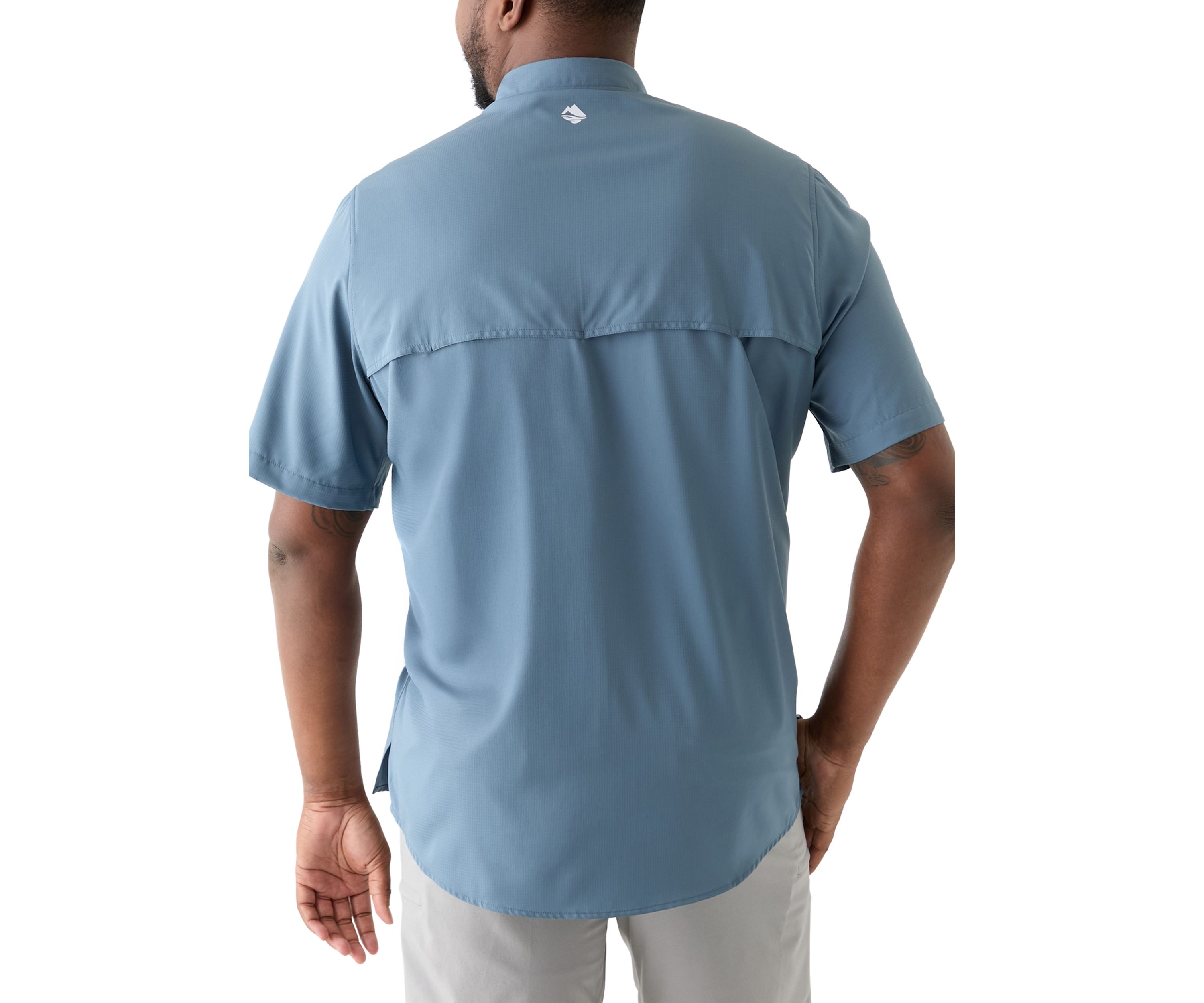Big & Tall Short Sleeve Solid Fishing Shirt
