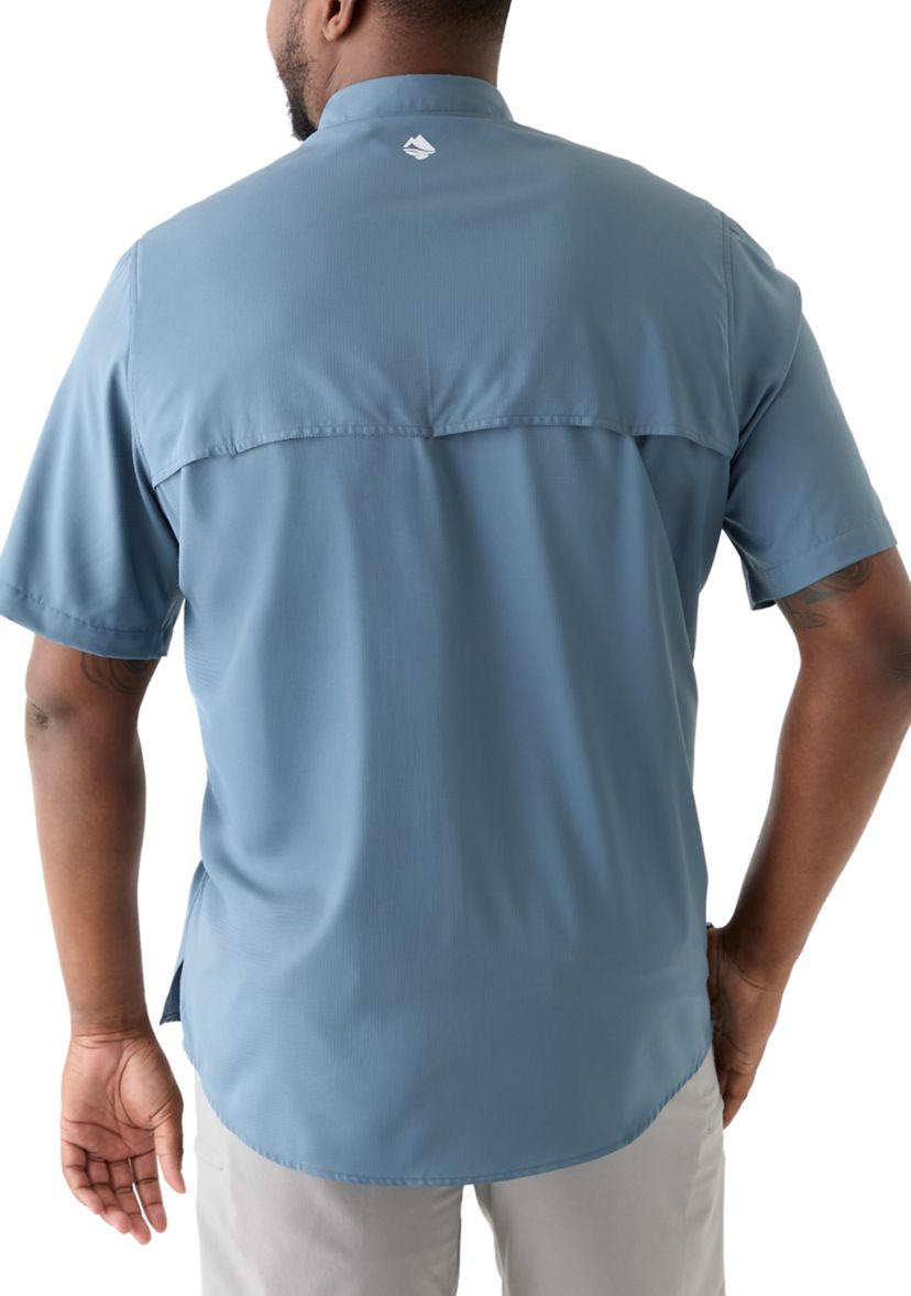 Big & Tall Short Sleeve Solid Fishing Shirt