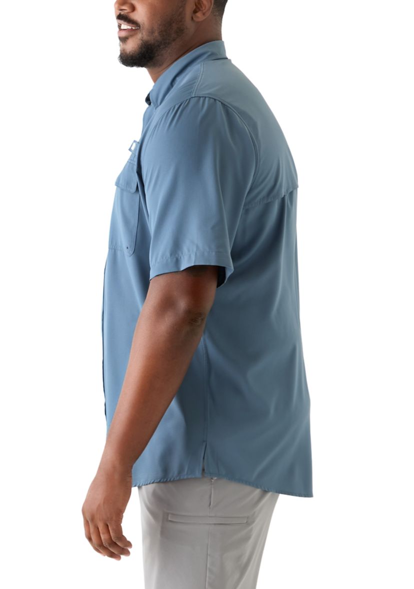 Big & Tall Short Sleeve Solid Fishing Shirt