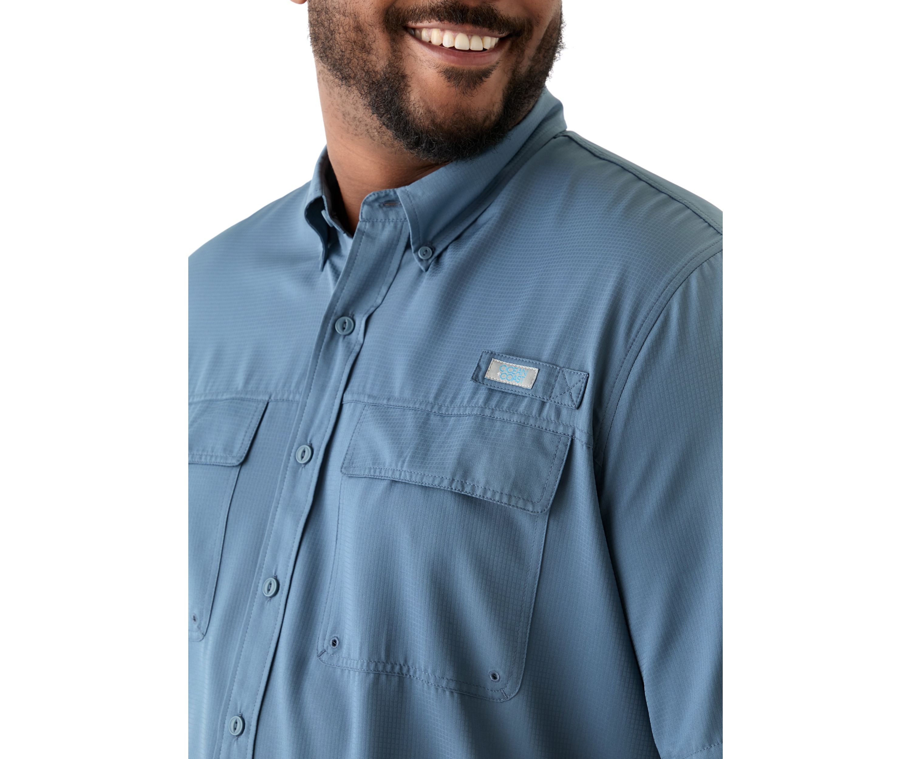 Big & Tall Short Sleeve Solid Fishing Shirt