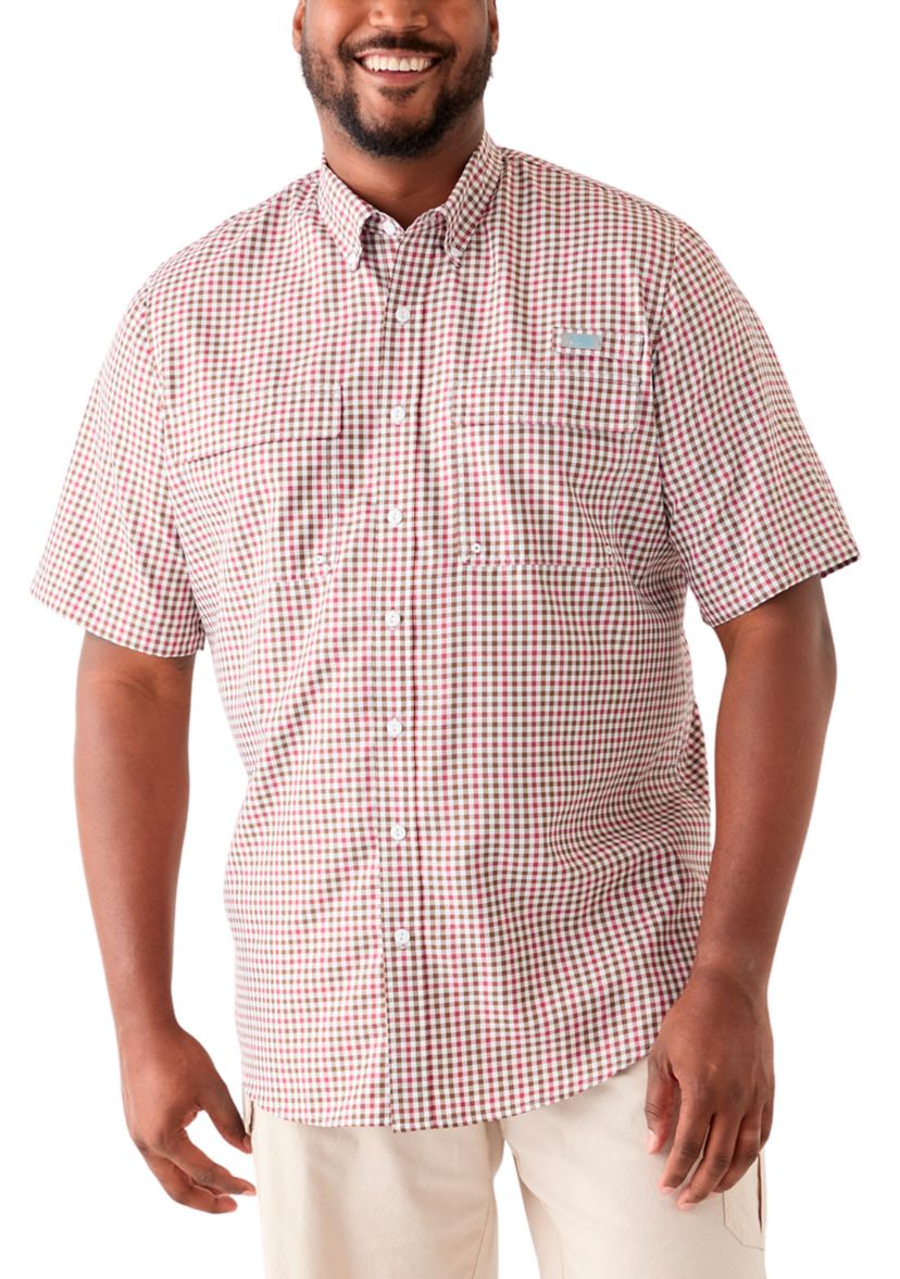 Big & Tall Short Sleeve Yarn Dyed Fishing Shirt