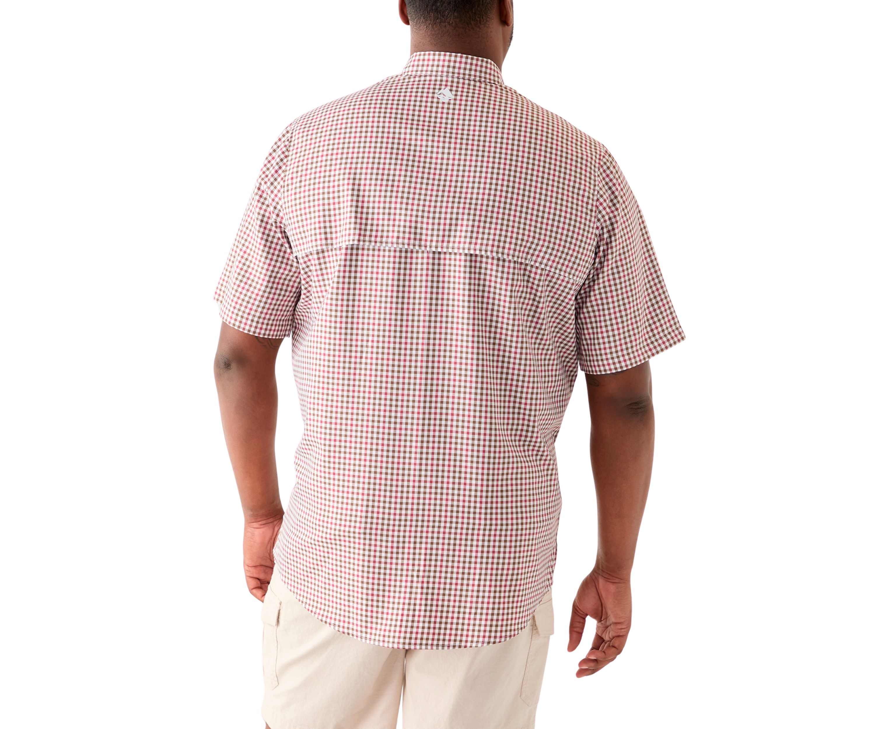 Big & Tall Short Sleeve Yarn Dyed Fishing Shirt