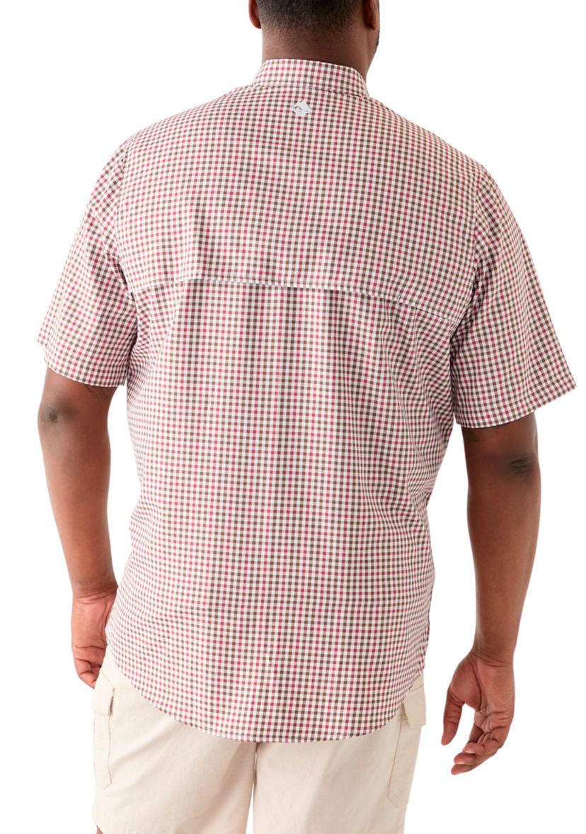 Big & Tall Short Sleeve Yarn Dyed Fishing Shirt